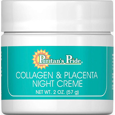 Ночной крем с коллагеном и плацентой Natural Collagen and Placenta Night Creme Puritan's Pride, 57 г