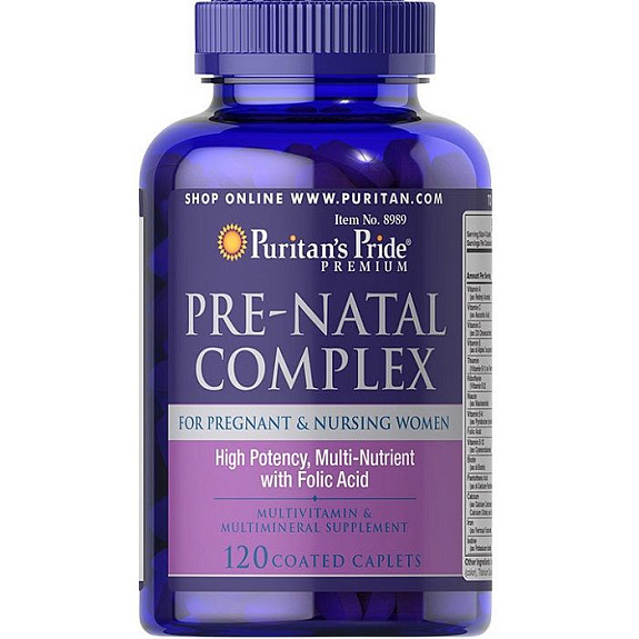 Prenatal Complex Пренатал для беременных и кормящих Puritan's Pride, 120 шт