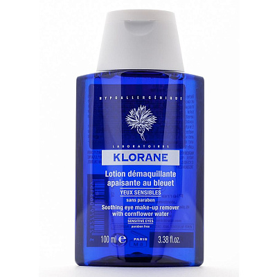 Лосьон для снятия макияжа с глаз с экстрактом василька Klorane, 100 мл