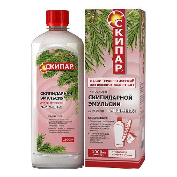 Эмульсия смешанная набор терапевтический для ванн Скипар, 1000 мл