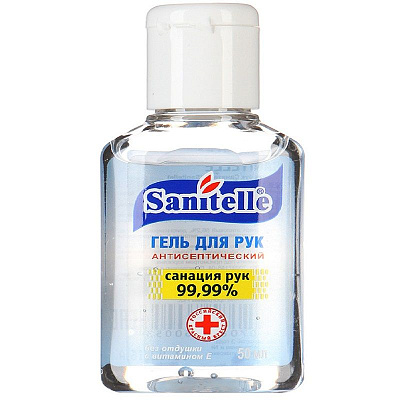 Гель для рук без отдушки с витамином Е  Sanitelle, 50 мл