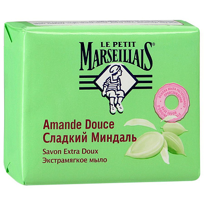 Мыло экстрамягкое сладкий миндаль Le Petit Marseillais, 90г