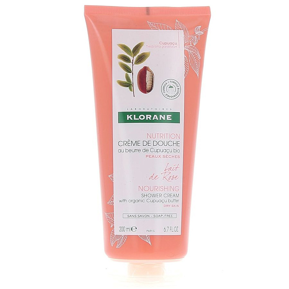 Увлажняющий крем для душа Молочко розы Klorane, 200 мл