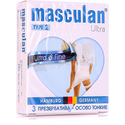 Презервативы Masculan 2 Ultra & Fine Особо тонкие, 3 шт