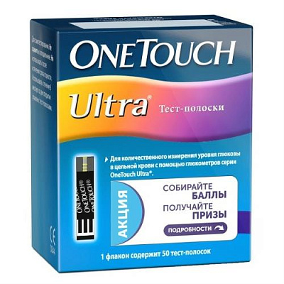Тест-полоски select One Touch Ultra, 50 шт
