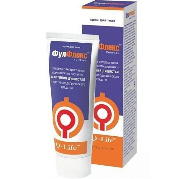Крем для тела ФулФлекс при воспалениях в суставах с экстрактом мартинии душистой, 75 мл