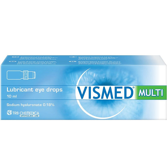 Раствор офтальмологический VISMED® (ВИЗМЕД®) многодозовый 0,18%, 10 мл