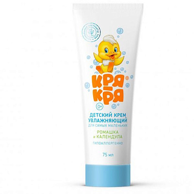 Детский крем увлажняющий ромашка и календула Кря-кря, 75 мл