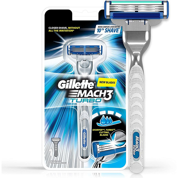 Бритва с 1 сменной кассетой Gillette Mach3 Turbo
