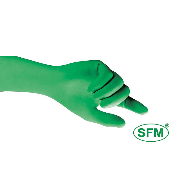 Перчатки смотровые нестерильные SFM мята зеленые S (6-7), 100 шт