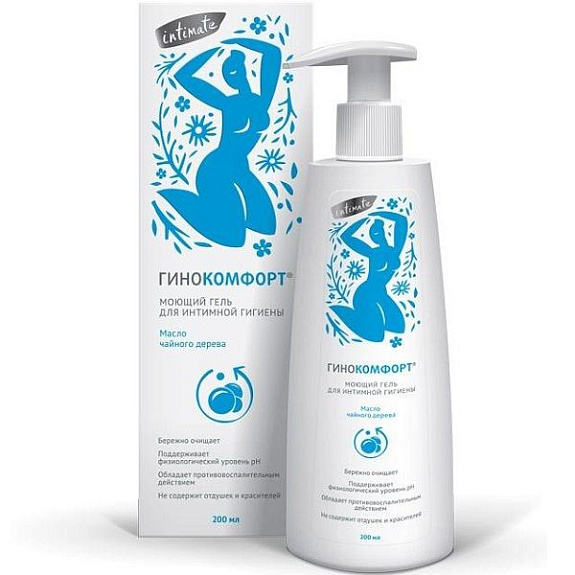 Моющий гель для интимной гигиены Гинокомфорт, 200 мл