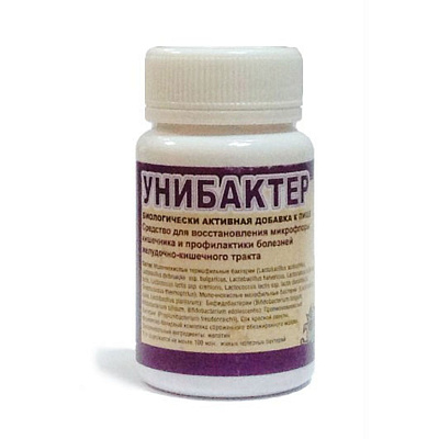 Унибактер, Нормальная микрофлора желудочно-кишечного тракта, Санта-Русь, 500 мг, 60 капсул