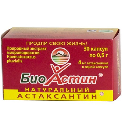 БиоАстин натуральный Астаксантин в качестве общеукрепляющего препарата, 30 шт