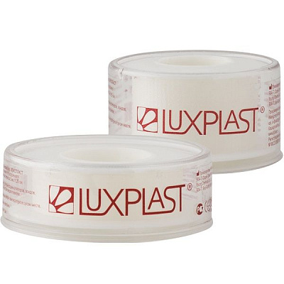 Фиксирующий лейкопластырь на полимерной основе Luxplast, 2,5х500 см