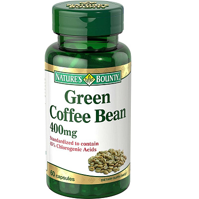 Зеленые кофейные зерна Green Coffee Bean Nature's Bounty 400 мг, 60 капсул