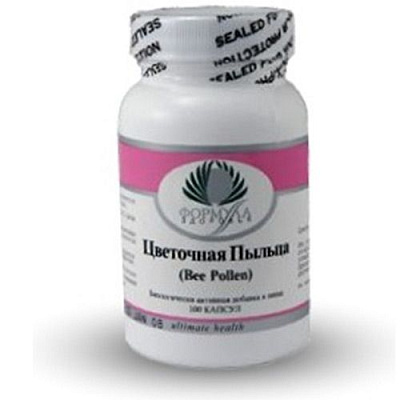 Цветочная Пыльца, Повышает физическую силу и выносливость, Альтера Холдинг, 100 капсул