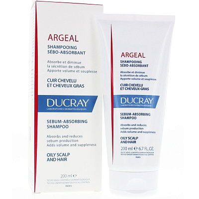 Шампунь себоабсорбирующий для жирных волос Ducray Argeal, 200 мл