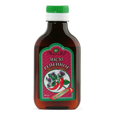 Репейное масло с красным перцем Мирролла, 100 мл