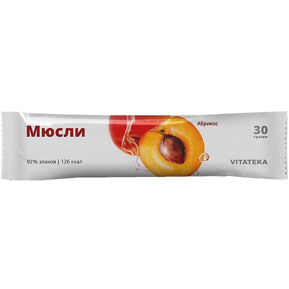 Батончик мюсли Vitateka абрикосовый, 30 г