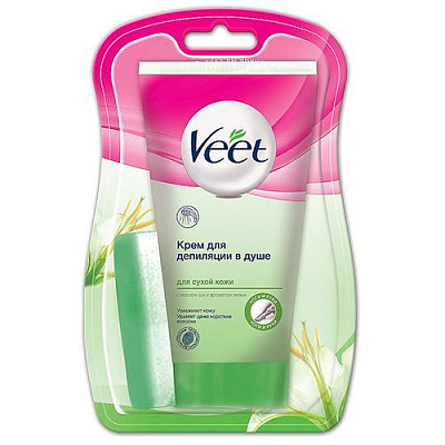 Крем для депиляции в душе для сухой кожи Veet, 150 мл