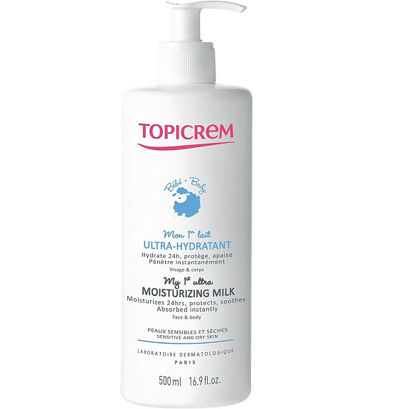Мое 1-ое Ультраувлажняющее молочко Topicrem, 500 мл