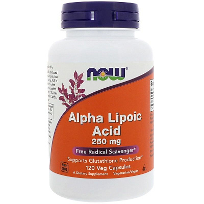 Альфа-липоевая кислота Alpha Lipoic Acid Now Foods 250 мг, 120 шт