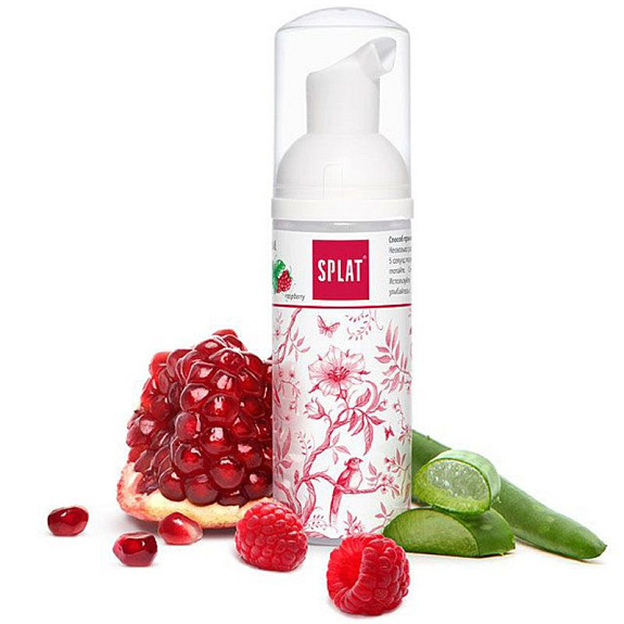 Очищающая пенка oral care foam для зубов и десен малина Splat, 50 мл