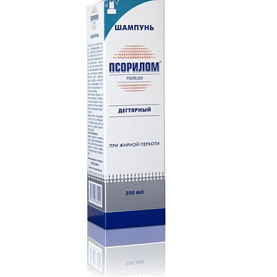 Шампунь для волос Псорилом дегтярный с противозудным и противовоспалительным действием, 200 мл