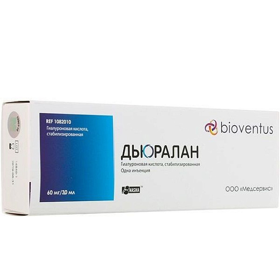 Имплантат Дьюралан для восстановления подвижности и избавления от боли в суставах 60 мг, 3 мл