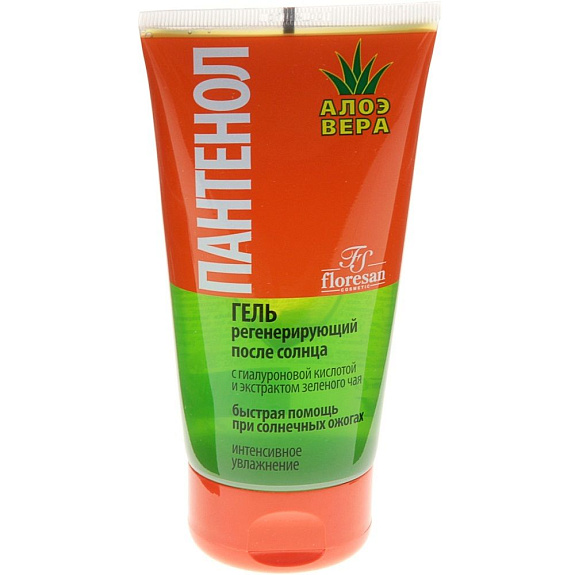 Гель регенерирующий после солнца Пантенол-Алоэ вера Floresan, 150 мл