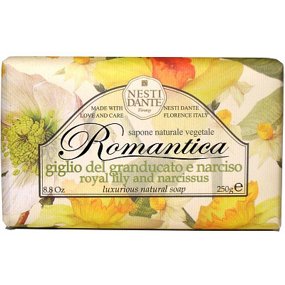 Мыло Nesti Dante Romantica Royal Lily and Narcissus Романтика Королевская лилия и нарцисс, 250 г