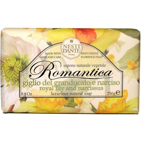 Мыло Nesti Dante Romantica Royal Lily and Narcissus Романтика Королевская лилия и нарцисс, 250 г