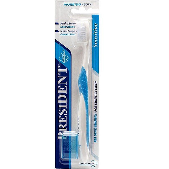 Зубная щетка для чувствительных зубов и десен President Sensitive мягкая