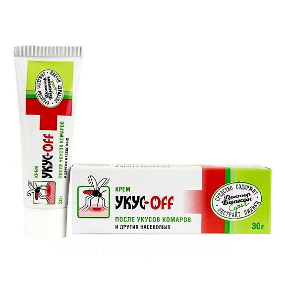 Укус off крем после укусов комаров и насекомых Доктор Биокон, 30 г