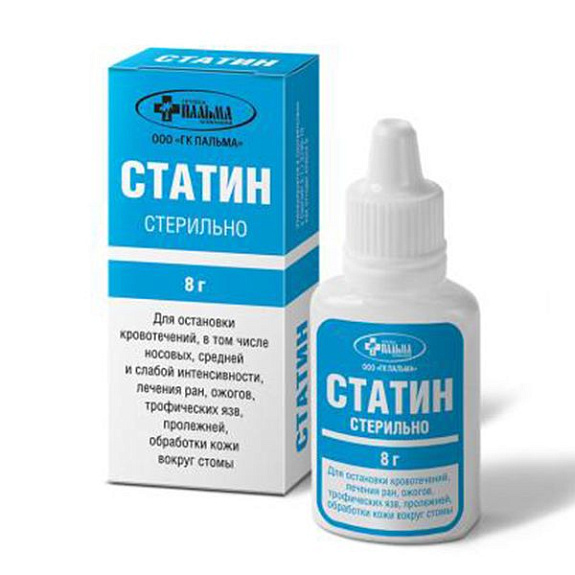 Статин гемостатическая присыпка Пальма, 8 г