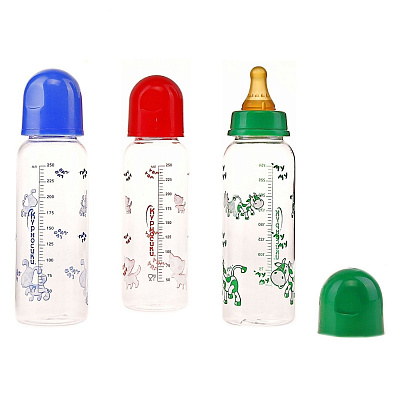 Бутылочка с латексной соской Курносики, 250 мл