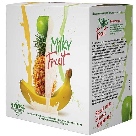 Сывороточный напиток Milky Fruit с пробиотиками Арт Лайф, 15 шт