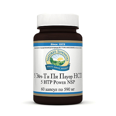 5 Эйч Ти Пи Пауер, Снимает нервное перенапряжение, NSP, 590 мг, 60 капсул