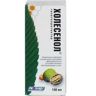 Сироп Холесенол для улучшения функционального состояния печени и желчевыводящих путей, 150 мл