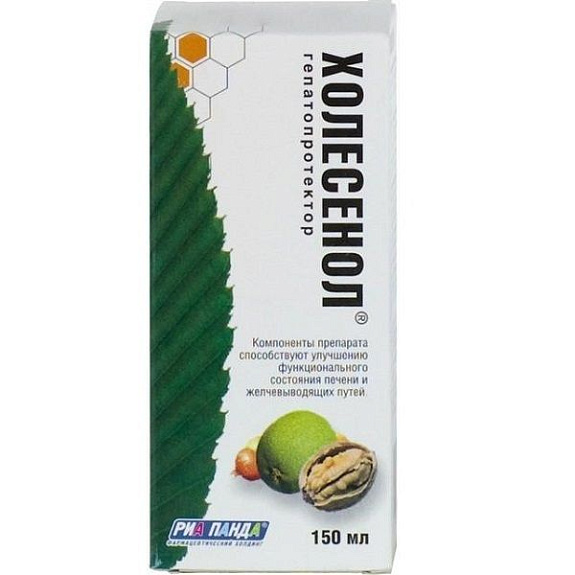 Сироп Холесенол для улучшения функционального состояния печени и желчевыводящих путей, 150 мл