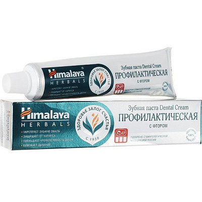 Профилактическая зубная паста с фтором Himalaya Herbals, 100 г
