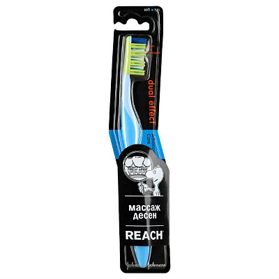 Зубная щетка Dualeffect мягкая Reach, 1 шт