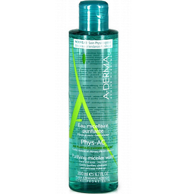 Мицеллярная очищающая вода A-Derma Phys-AC, 200 мл