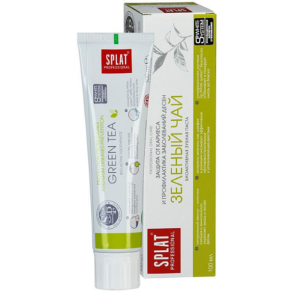 Зубная паста зеленый чай Splat, 100 мл