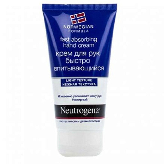 Крем для рук норвежская формула быстро впитывающийся Neutrogena, 75 мл