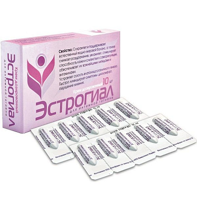Крем для интимной гигиены дозированный Эстрогиал, 10 шт