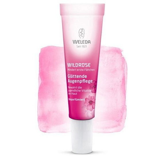 Разглаживающий розовый крем-уход для области вокруг глаз Weleda, 10 мл