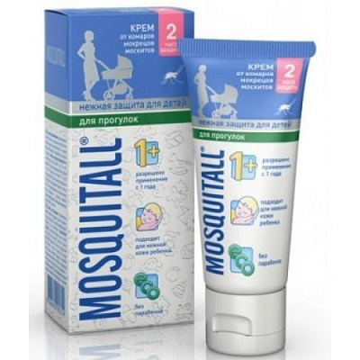 Нежная защита от комаров для детей крем Mosquitall, 40 мл