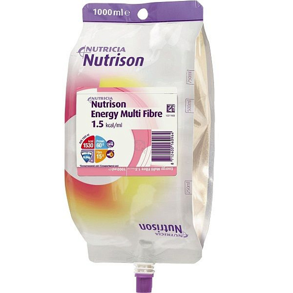 Nutricia Nutrison Energy Multi Fibre жидкое гиперкалорическое питание с пищевыми волокнами, 1000 мл