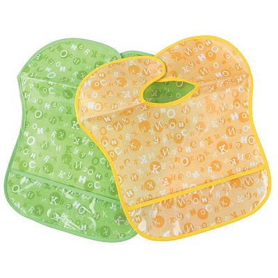 Слюнявчик непромокаемый Курносики, 1 шт